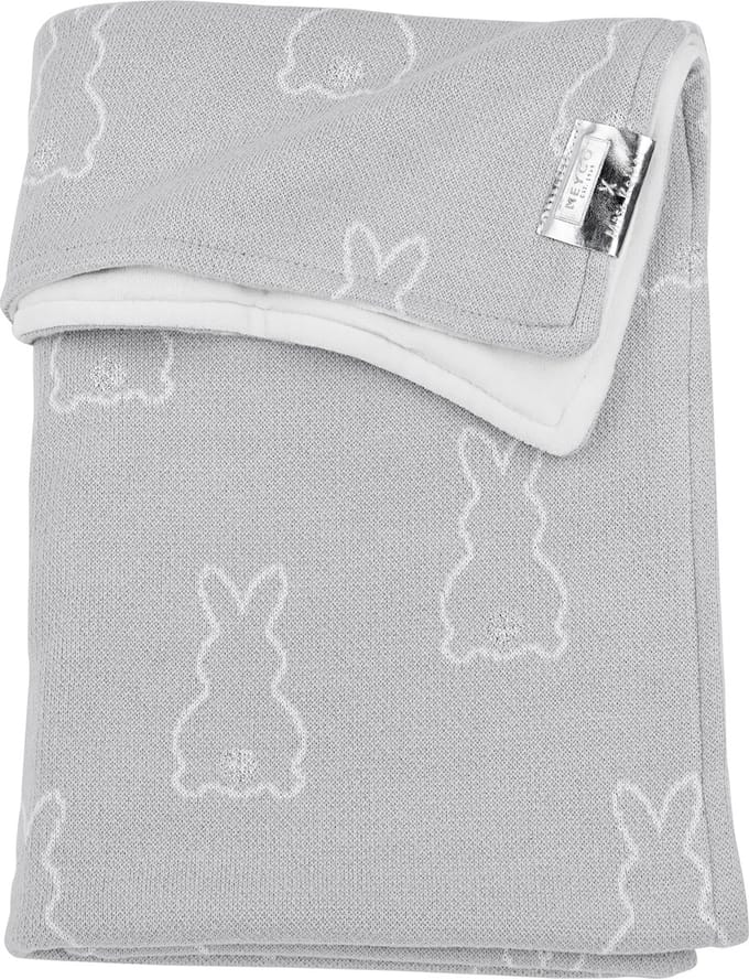 Meyco Baby X Mrs.Keizer Rabbit velvet wiegdeken - silver - 75x100cm - 2.0 TOG