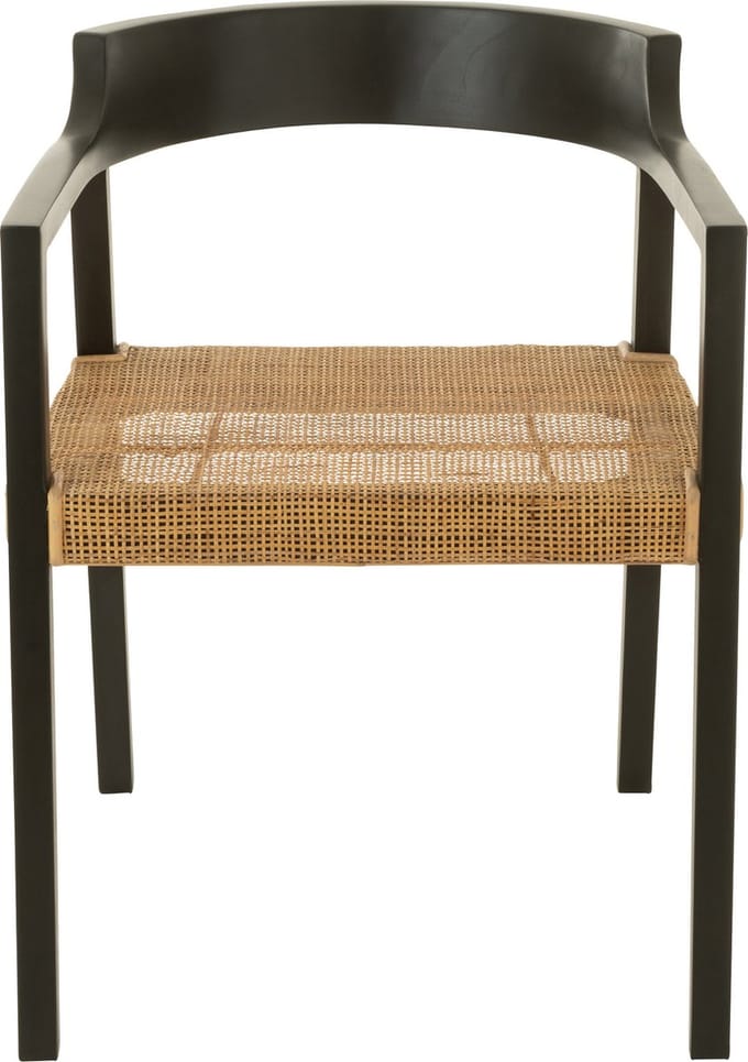 J-Line stoel Emma - hout - zwart/bruin