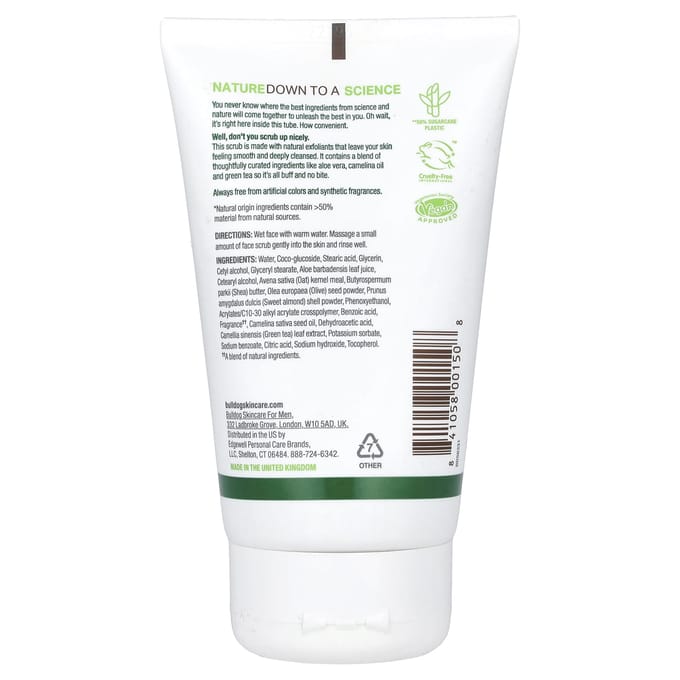 Bulldog Skincare pour hommes, gommage visage original, 4,2 fl oz (125ml) white