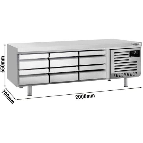 GGM Gastro Horeca koelonderbouw PREMIUM PLUS - 2000mm - 6 lades - 6x GN 1/1 zilver