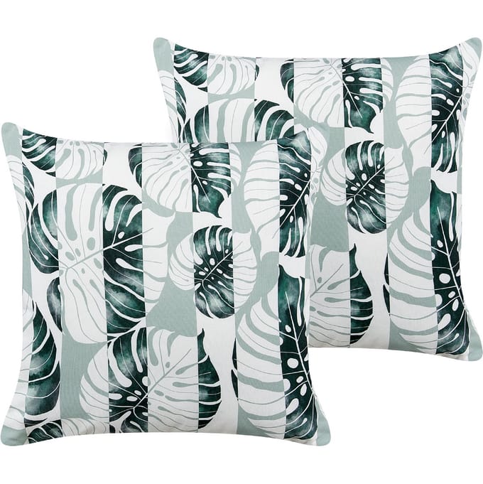 TERMINI - Tuinkussen set van 2 - Lichtgroen - 45 x 45 cm - Polyester