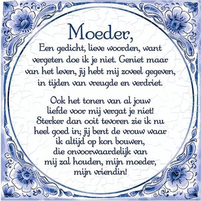 Tegels delfts blauw - Moeder