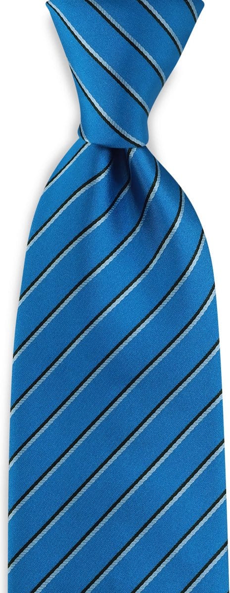 We Love Ties - Stropdassen - Stropdas Double Descent - blauw / zwart / lichtblauw