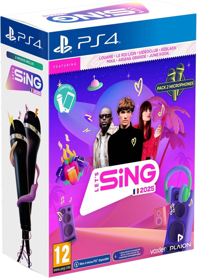 Let's Sing 2025 + 2 Microphones - Sony PlayStation 4 - Muziek