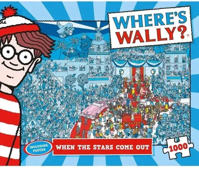 Where's Wally When the Stars Come Out 1000 Stukjes