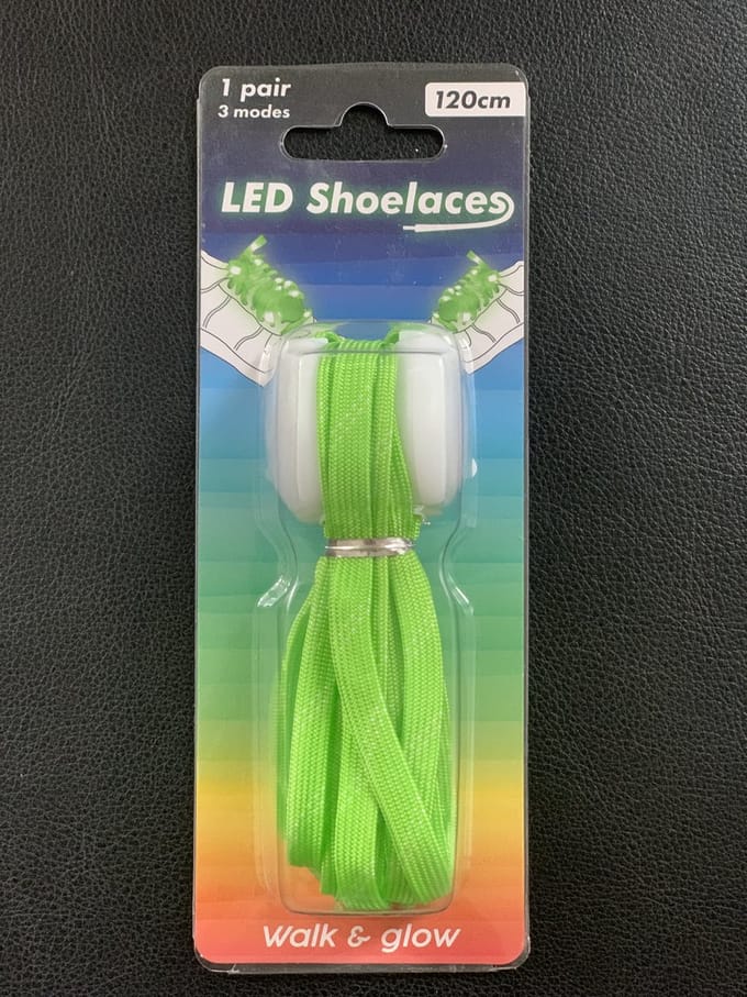 Lichtgevende Nylon Veters - LED - Groen