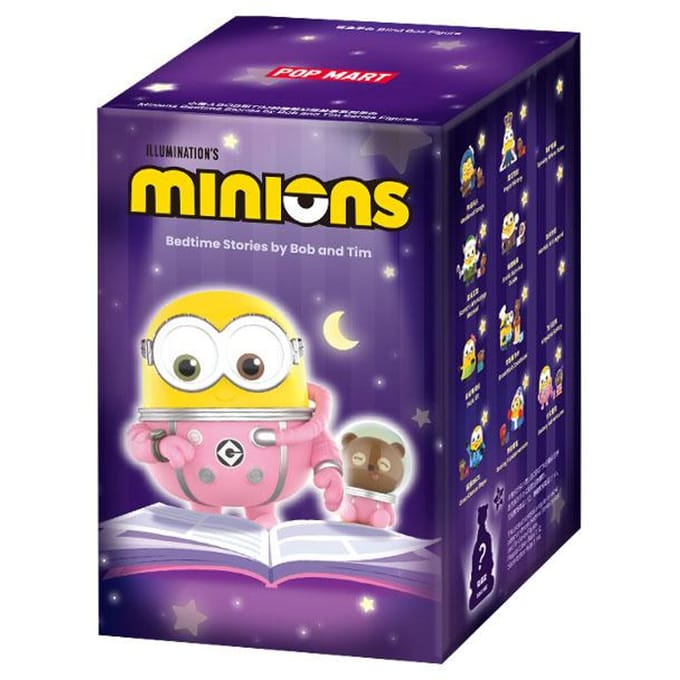 POP MART Minions Bedtime Stories by Bob and Tim Series Figures Blind Box blue
