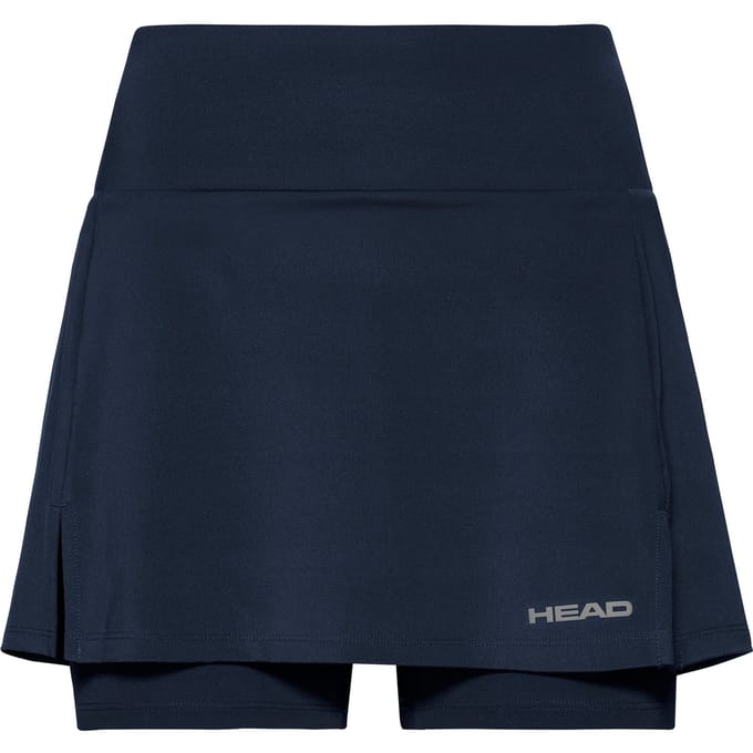HEAD Club Basic Long Rok Dames-Donkerblauw,Zilver