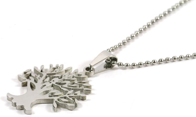 IbizaMen - RVS ballchain - rvs levensboom - unisex - 74cm