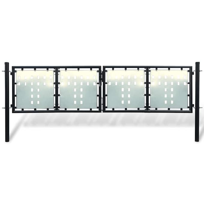 vidaXL - Zwarte - enkele - deur - schuttingpoort - 300x75 - cm