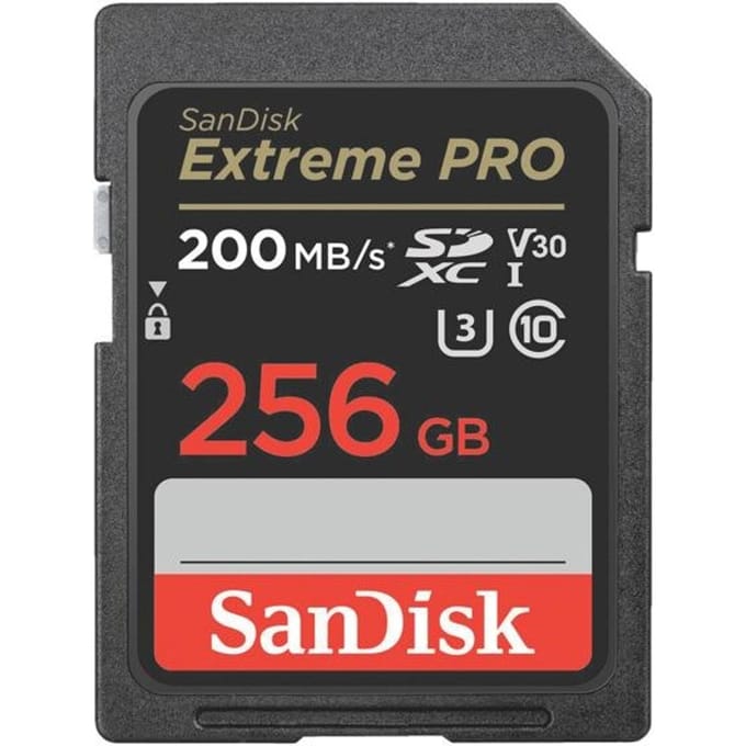 SDXC Geheugenkaart SanDisk Extreme Pro, 256Gb, Klasse 10 / UHS-1 U3 SDSDXXD-256G-GN4IN