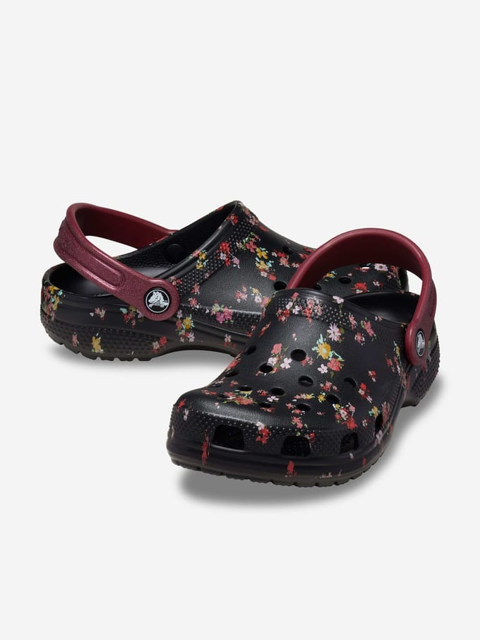 Crocs Classic Graphic Thermoplastische Zwarte/Multikleurige Instappers
