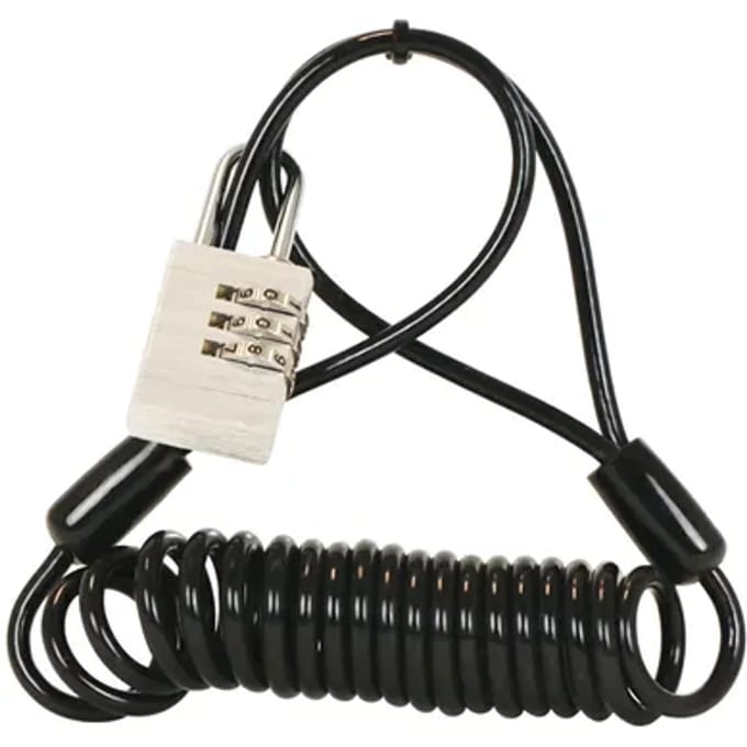 Dresco Spiraalslot 150 Cm Rvs/polyester Zilver/zwart