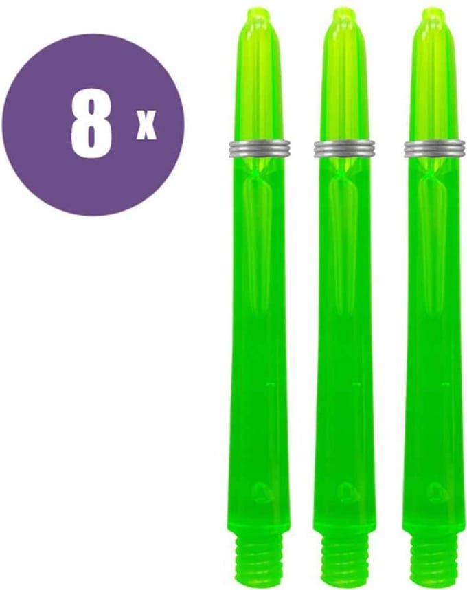 ABC Darts - Dart Shafts - Kunststof Glow Groen - Medium 8 sets