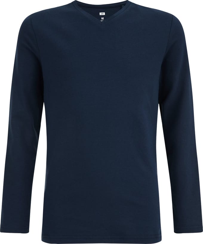 WE Fashion Jongens basic T-shirt met V-hals