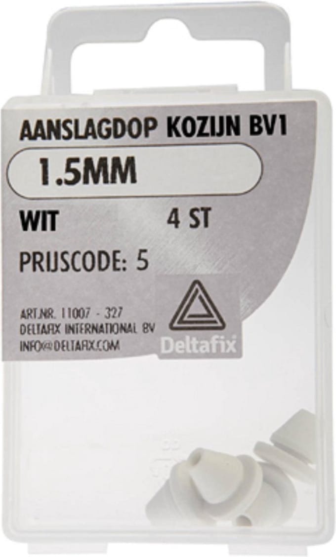 Aanslagdop kozijn- kozijnen 4 stuks 1,5 mm wit