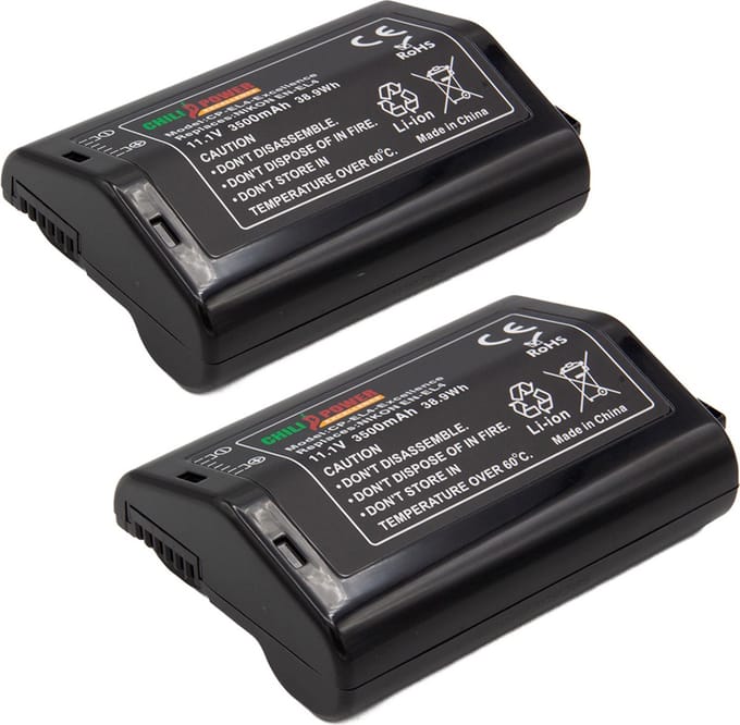 ChiliPower EN-EL4 accu voor Nikon - Excellence - 3500mAh - 2-Pack