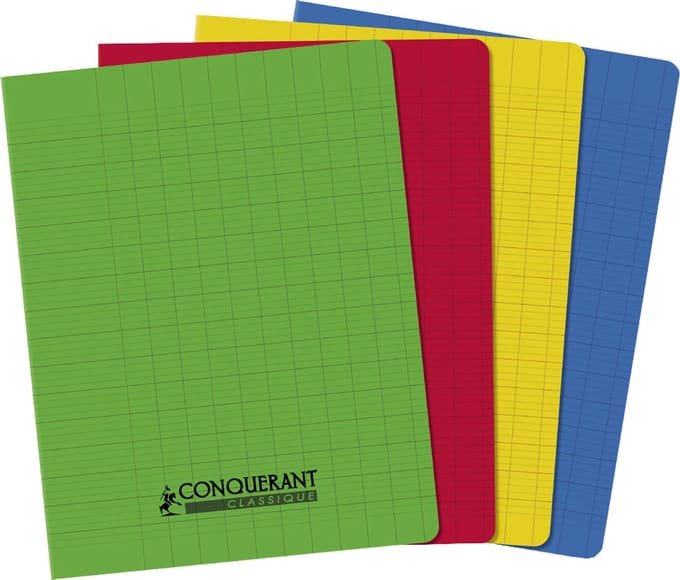CONQUERANT CLASSIC Notitieboek 170 x 220 mm, ogen, assorti