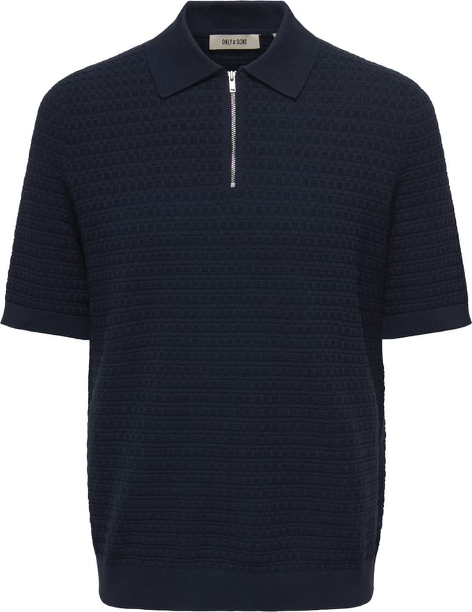 ONLY&SONS - ONSMENU REG SS STRUCTURE POLO KNIT - Heren - Gebreide truien