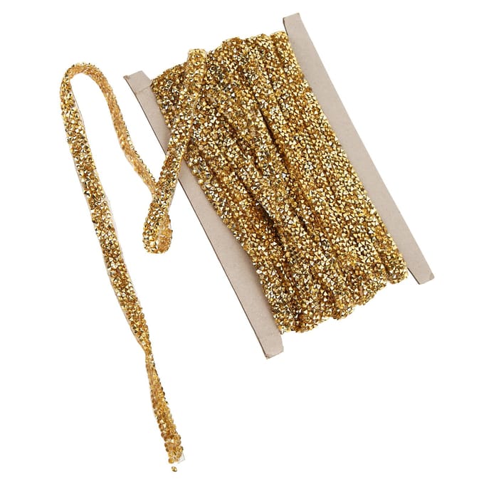 10 Yards 1cm Gouden Strass Lint Zelfklevend DIY Kristal Strass Lint voor Naaien DIY beige