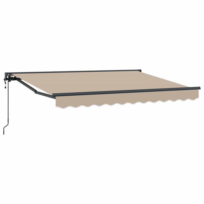 vidaXL - Elektrisch - Uitschuifbare - Zonneluifel - Beige - 3,5 - x - 2 - m