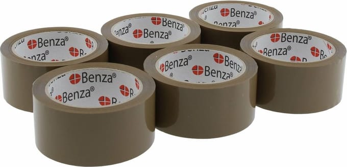 6 Rollen - Extra Sterke Bruine Verpakkingstape - Breed Plakband 50 mm x 66 mtr