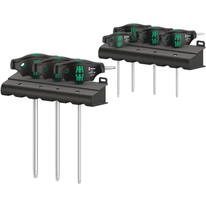 Wera 467/7 Torx HF Set 1 screwdriver set T-handle Torx screwdrivers with holding function 7 pieces
