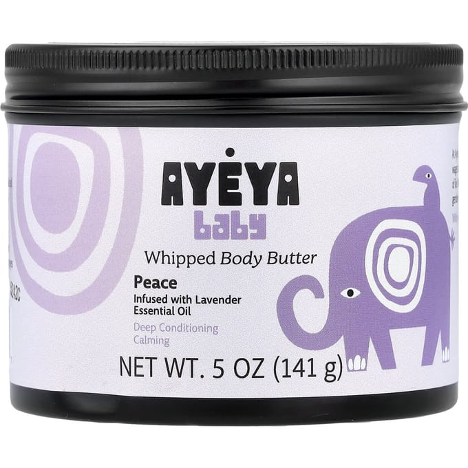 Ayeya, Bébé, Beurre Corporel Fouetté, Lavande, 5 oz (141 g) black