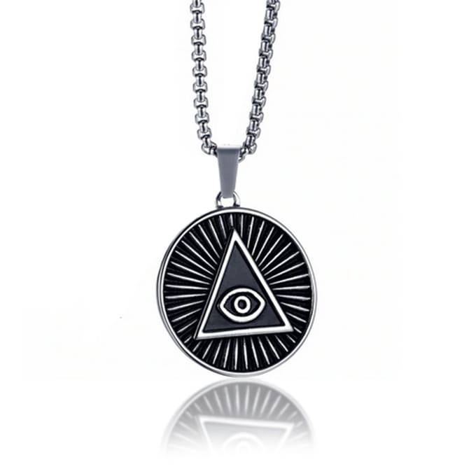 Mendes heren ketting Edelstaal Eye of Povidence