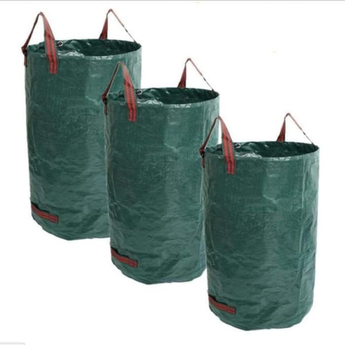 Tuinafvalzak - Set van 3 - 300 L - Hoogte 84 cm - Diameter 67 cm