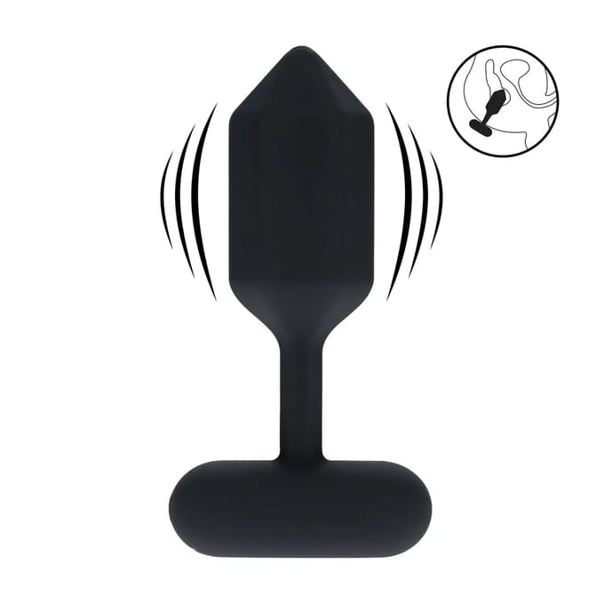 Levelz - Hexagonal Vibrating Silicone Anal Plug - Medium