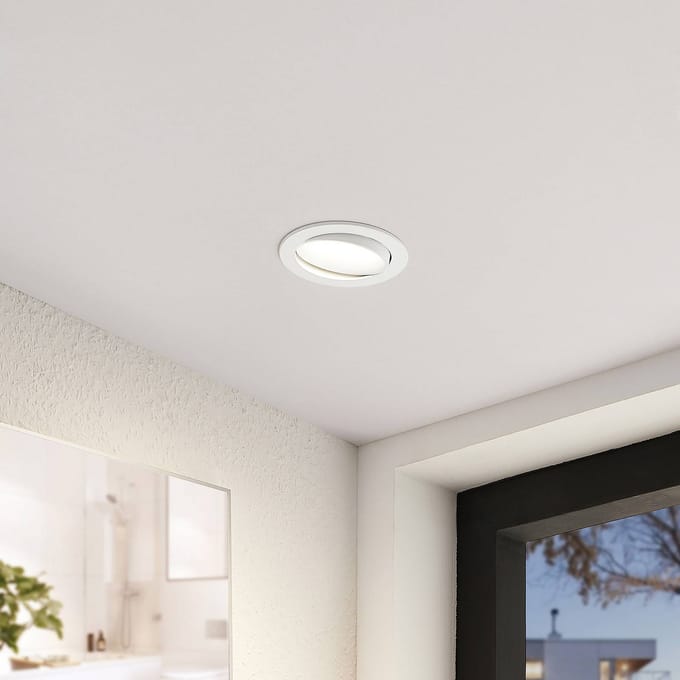 Arcchio LED inbouwlamp Katerin, 10 cm, wit, zwenkbaar