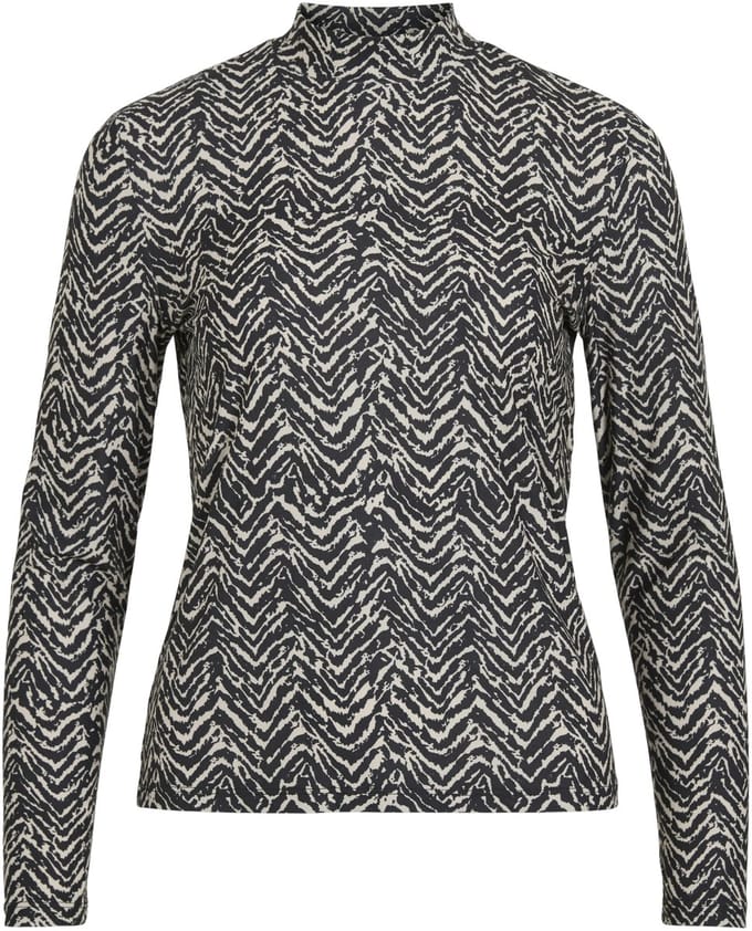 VILA - VILEOA L/S HIGH NECK TOP - NOOS - Dames - Blouses