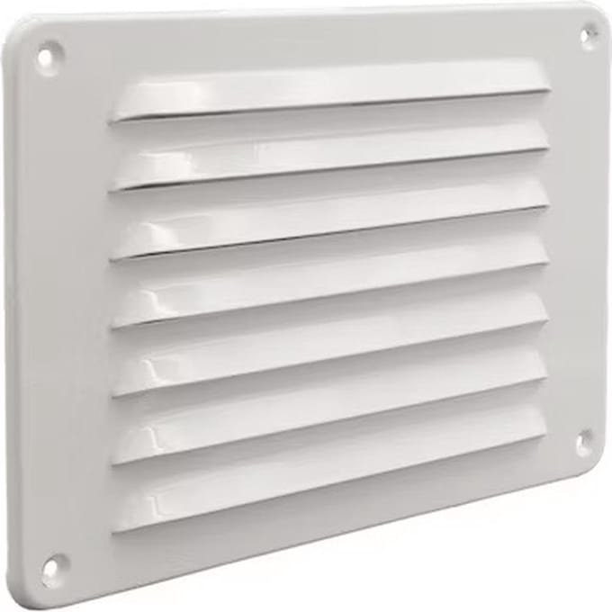 Gavo schoepenrooster 215x150mm - 1-2115W - buitenrooster - aluminium - wit
