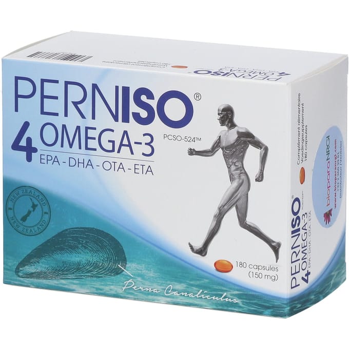 Perniso PCSO-524, groenlipmossel, 4 x Omega 3 + 180caps