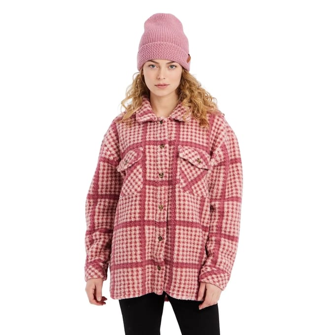 Protest Prtakino – Shacket Dames – Knoopsluiting – Fleece – Overshirt