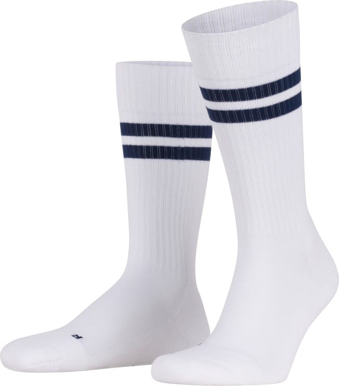 FALKE Dynamic gedessineerd katoen sokken unisex wit - maat 44-45