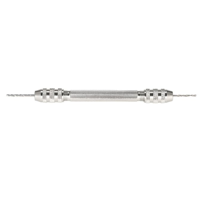 Mini Micro Handboor 10 stuks High-speed Steel Spiraalboren Bits Houder Set DIY Dubbele Chuck HSS Tool