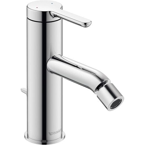 Duravit C.1 - Eengreeps bidetmengkraan met afvoergarnituur, chroom C12400001010