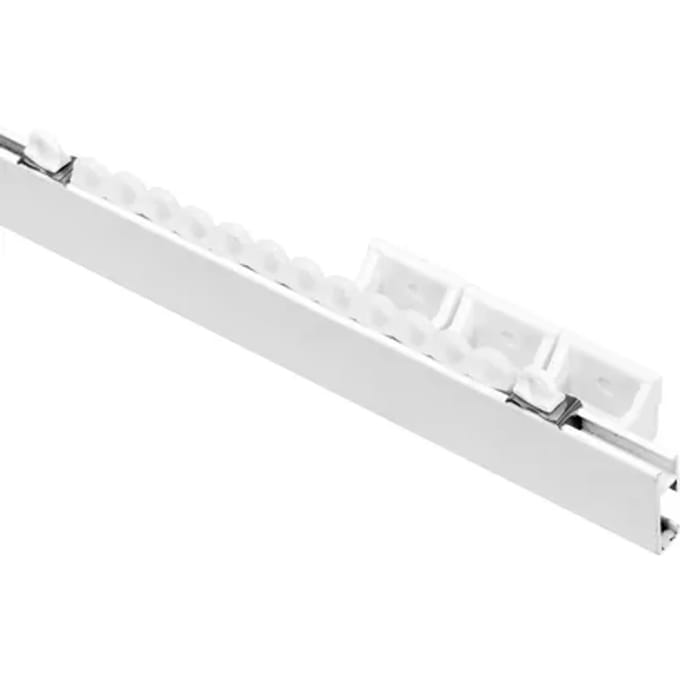 Complete Gordijnrailset Wit 100cm plat model
