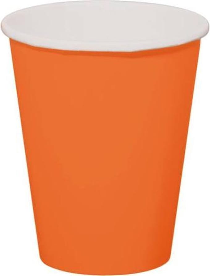 Oranje Bekers 350 ml - 8 stuks