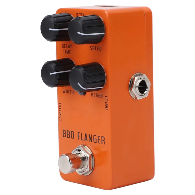 Analoge Flanger Pedaal Mini Draagbaar voor Elektrische Gitaar Bas met True Bypass DC9V black