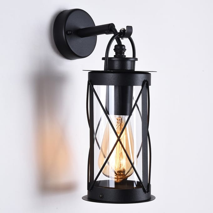 RVS industriële muurlamp Alicia