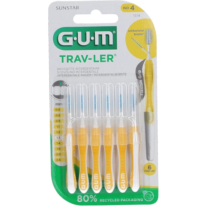 GUM TravLer Reusable Interdental Brush 1,3 mm 6 st