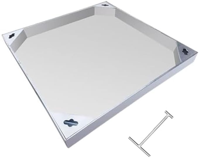 Putdeksel Frame - Afvoer Deksel - Toegang Afdekken - Roestvrij Staal - 30 cm - Zilver