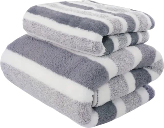 Nivard Handdoeken Set - Hotelkwaliteit - Handdoek - Towel - Grijs- 2 Stuks