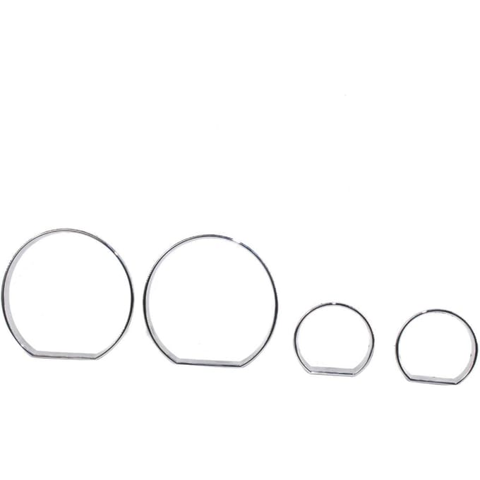 Chromen instrumentenpaneel Dashboardringringen Afwerking wijzerplaatringen Bezel Snelheidsmeterframe voor BMW E46 white