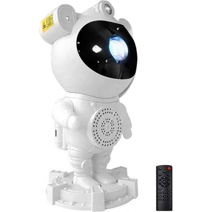 Lampe de projection de nuit étoilée Spaceman 100 - 240 V ~ 50/60 Hz 0,4 A Lampe de table à brancher avec étoiles blanc