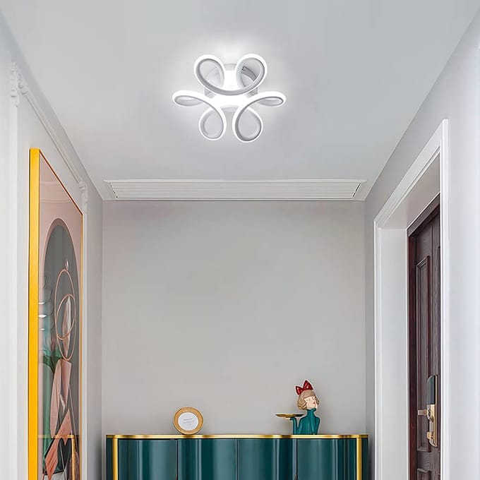 Moderne Plafondlamp - Verlichting - Bloem Lamp - Plafonniere - Hanglamp - LED - Wit