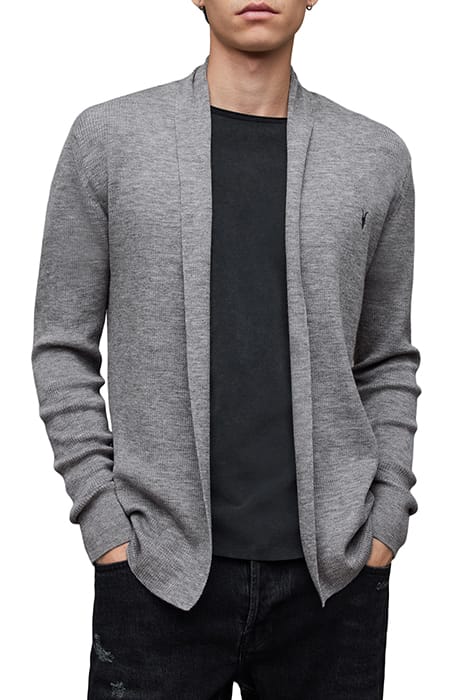 AllSaints Mode Merino Open Car Grey Marl Taglia: XXL | Cardigan Outlet | Uomo | Grigio